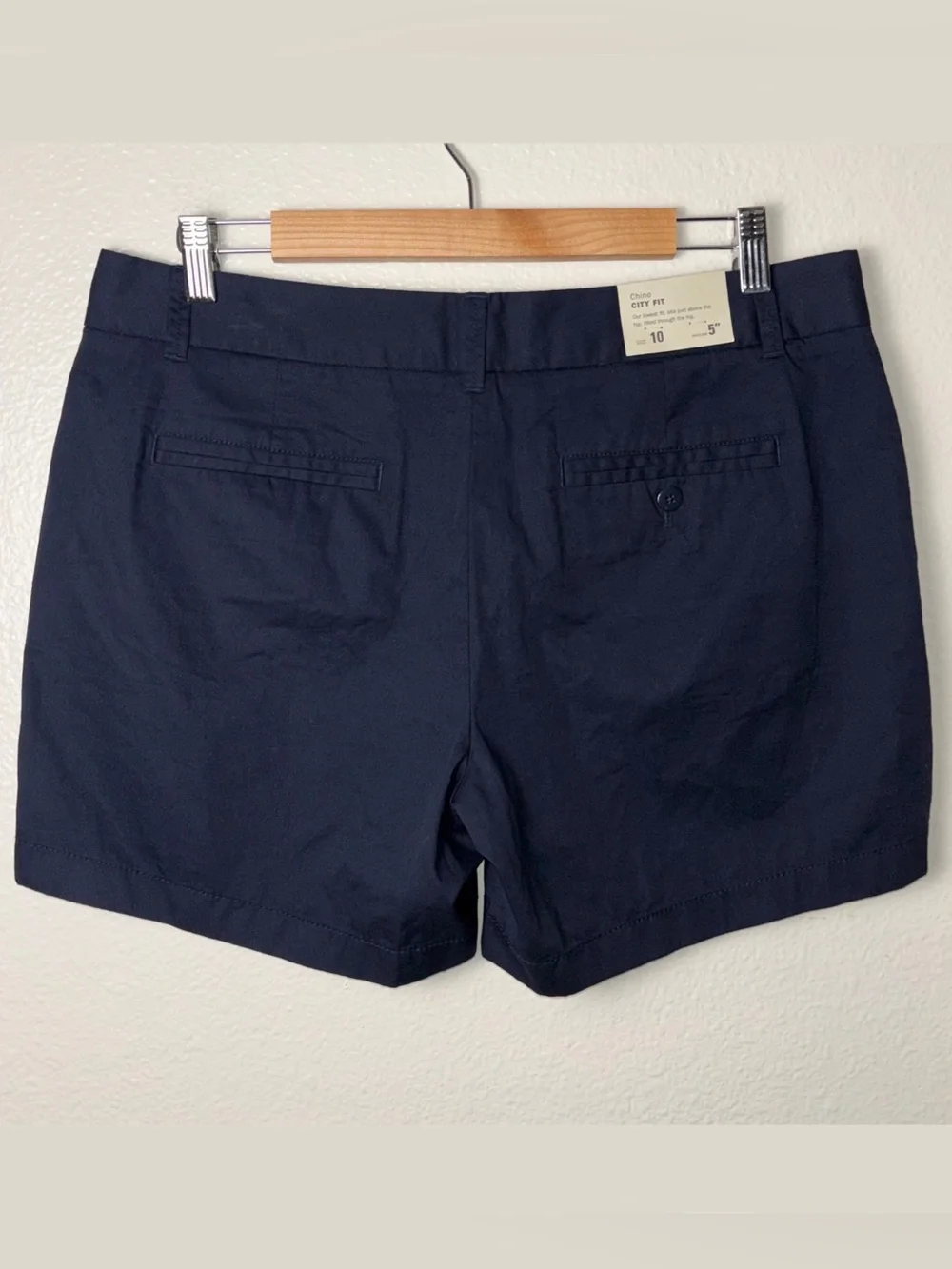 NWT J. Crew City Fit Chino Shorts Navy Blue 100% cotton 5